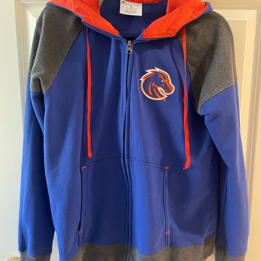Champion Royal Blue & Orange Full-Zip Hoodie